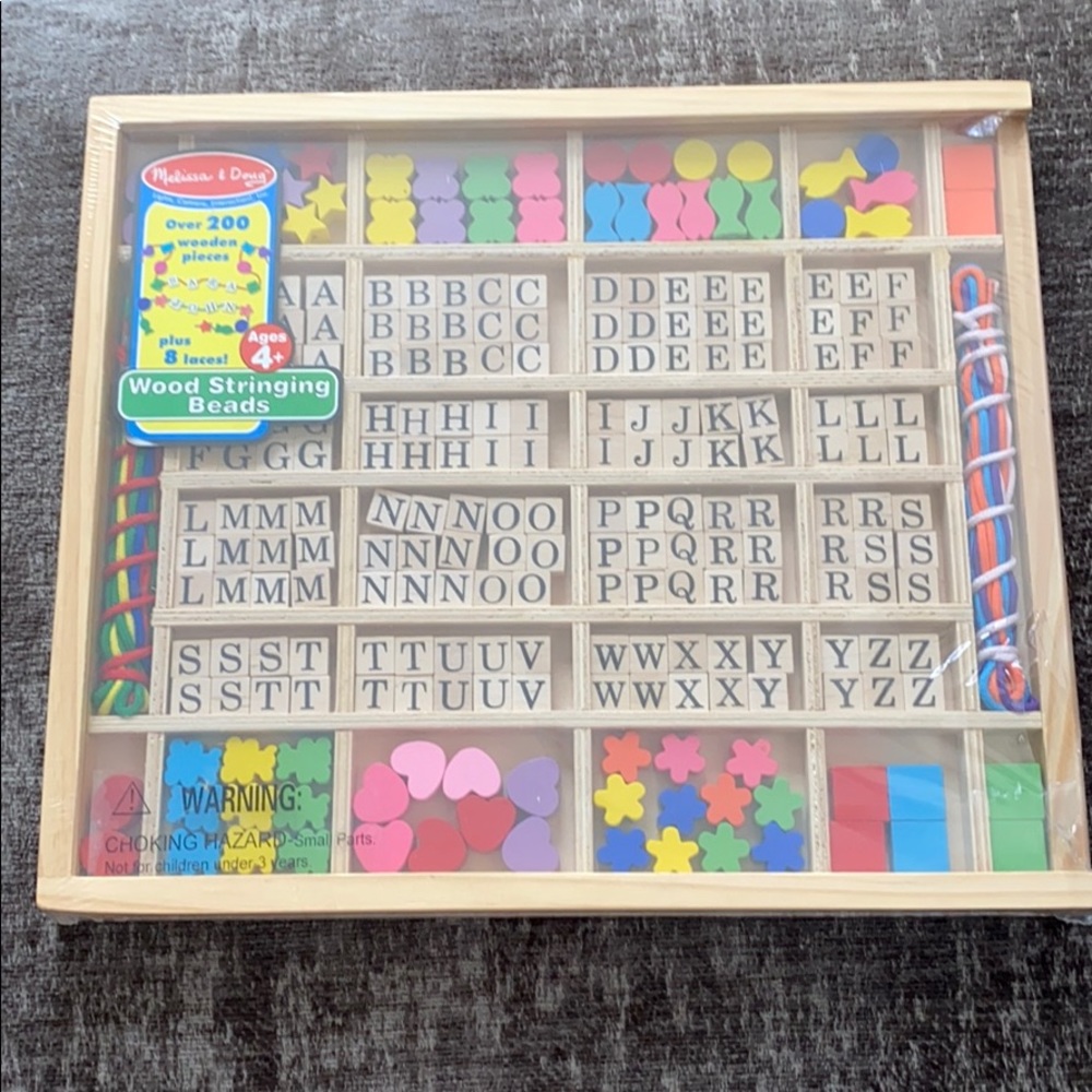 Wood stringing beads kit
